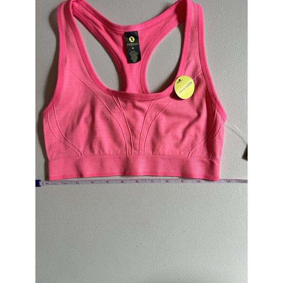 Xersion Reversible Sports Bra Neon Pink Medium - Picture 5 of 6